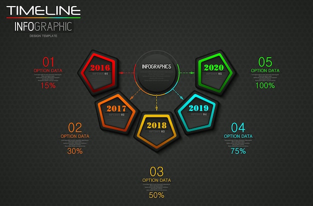 Info graphics business template concept