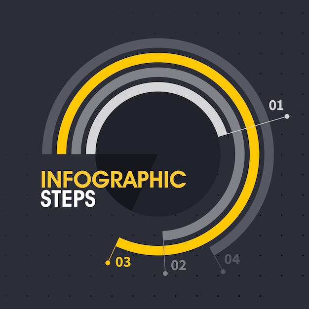 Vettore info grafici passi, icone di affari design