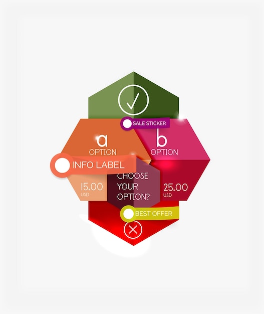 Infografische banners moderne papieren sjablonen