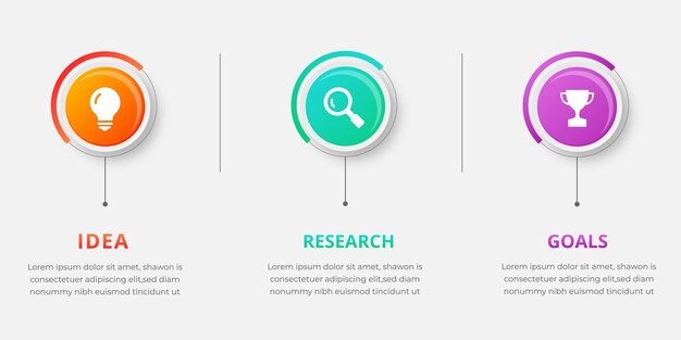 Vector infografische ontwerpsjabloon kan worden gebruikt voor proces lay-out info grafiek jaarverslag stroomdiagram