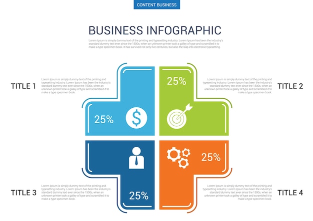 Infograhpic bedrijfsmalplaatje met pijldiagram