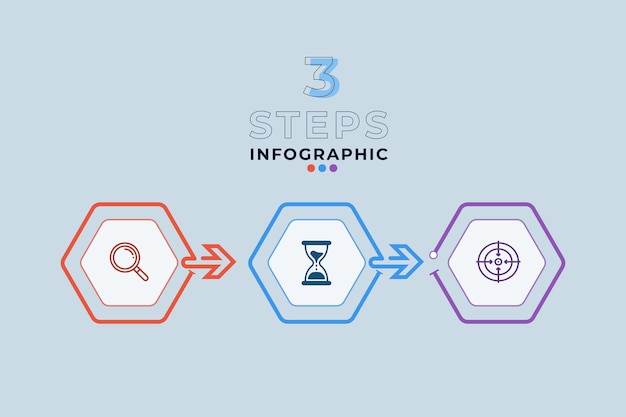 Vector infographic 3 step