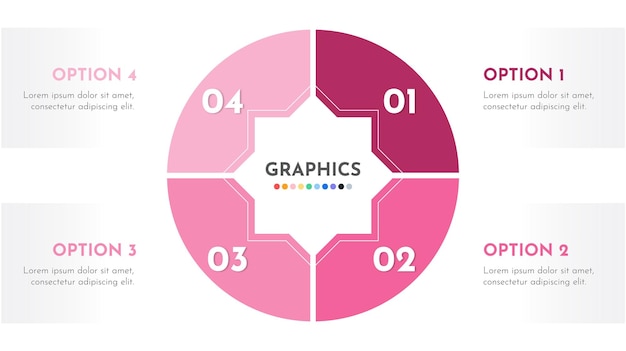 Vector infographic 4 beautiful options