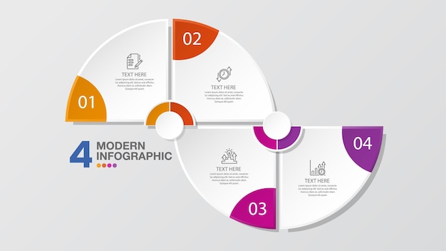 Infographic 4 proces voor de presentatie