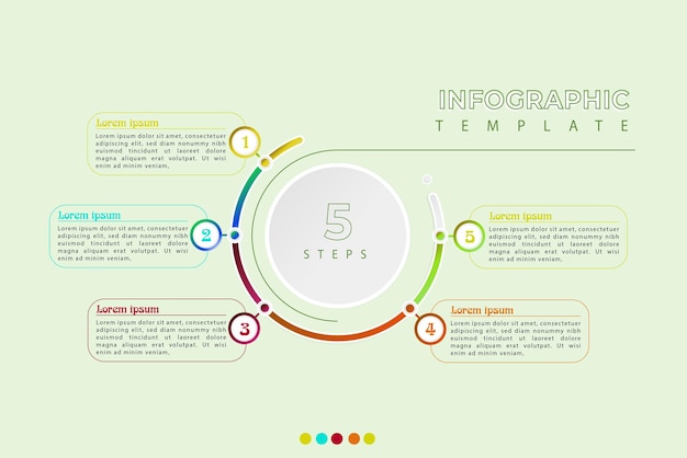 Vector infographic 5step