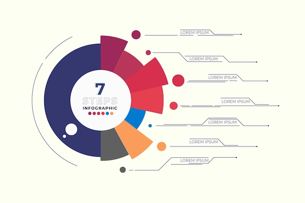 Vector infographic 7-element