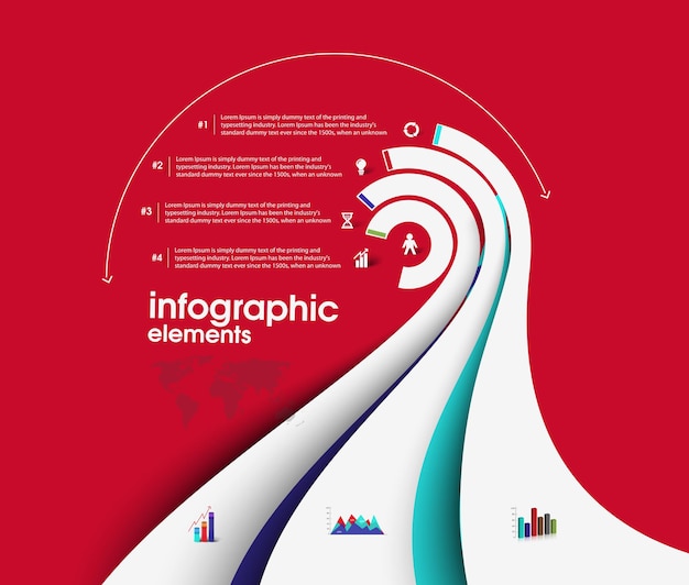 Modello di affari di vettore astratto di infografica.