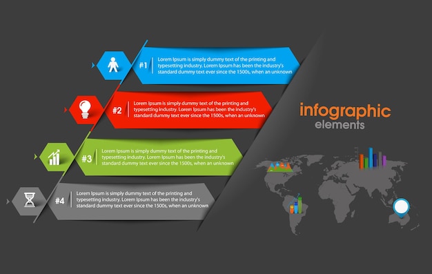 Modello di affari di vettore astratto di infografica