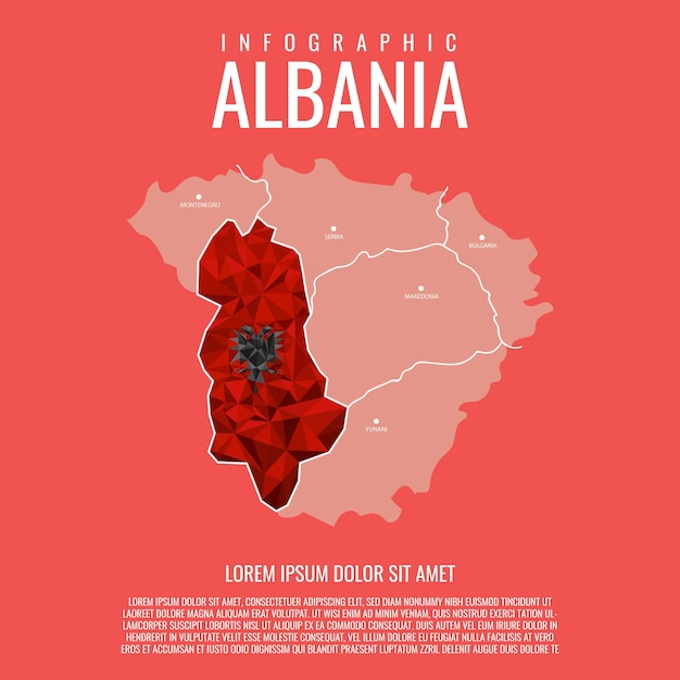 Vettore infografica albania