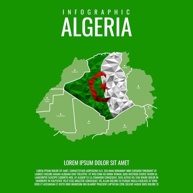 Vettore infografica algeria
