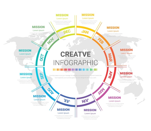 Infografica pianificatori di tutti i mesi