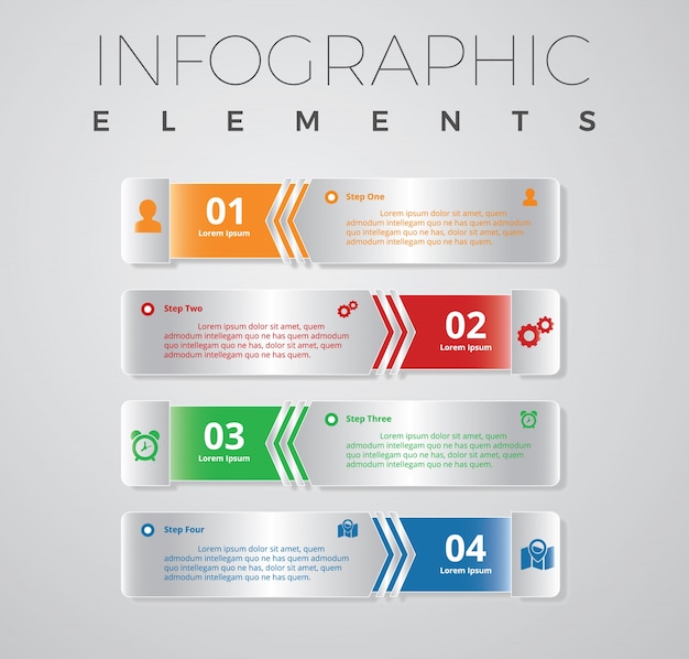 Vettore design template banner infografici