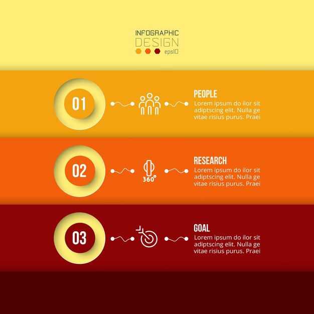 Infographic bedrijfsmalplaatje met stap of optieontwerp