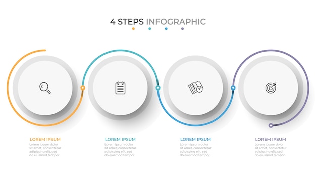 Vector infographic bedrijfsprocesjabloon