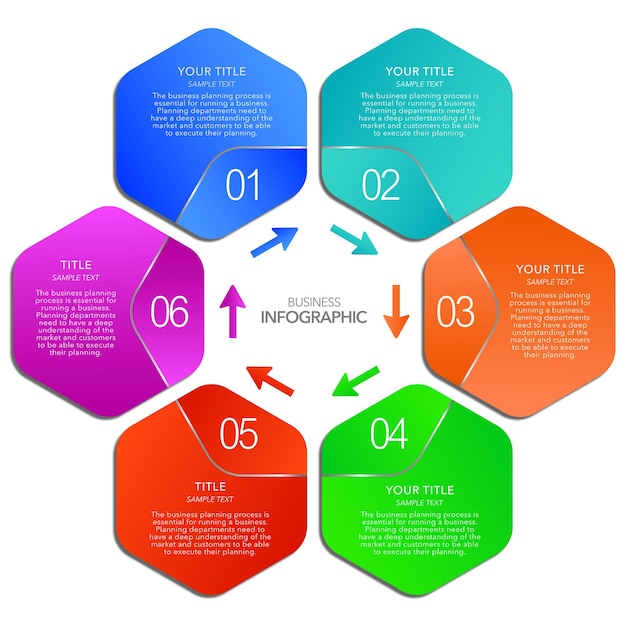 Infographic Bedrijfsprocesopties of stappen, vector infographic sjabloonvoorraad