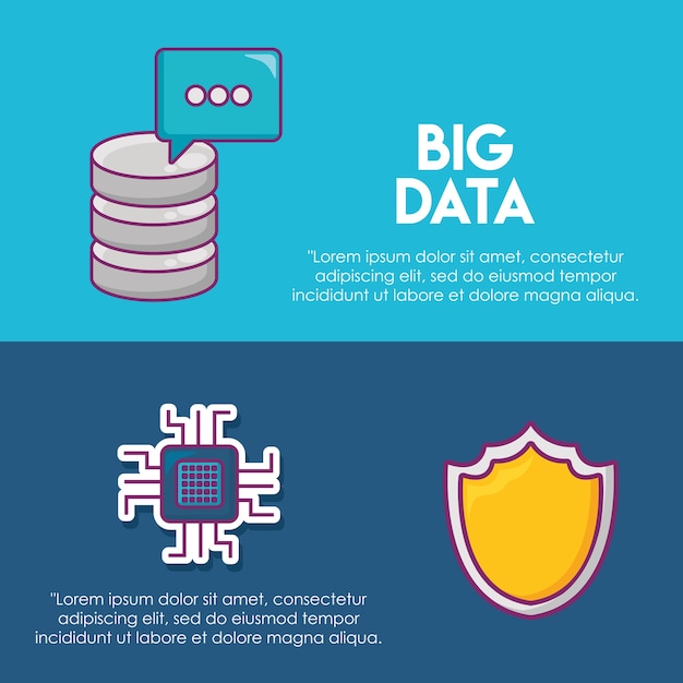 Vettore infografica del concetto di big data