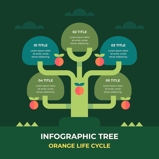 Vector infographic boom ontwerp