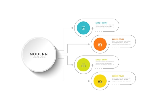Vector infographic business abstract background template colorful design