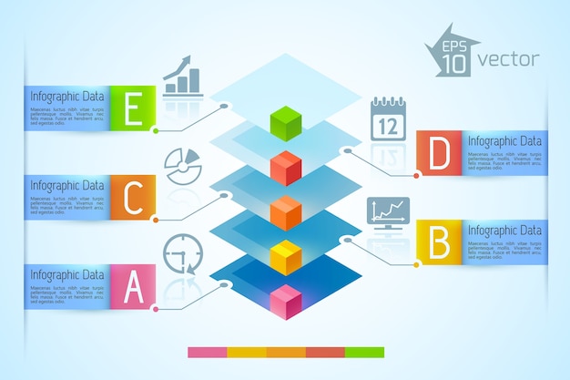 Vector infographic business chart