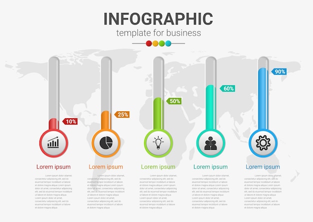 Infographic 비즈니스 데이터 단계 템플릿 프리젠 테이션 프로세스 Chart.diagram입니다.