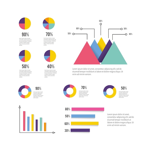 벡터 데이터 정보가있는 infographic 비즈니스 다이어그램