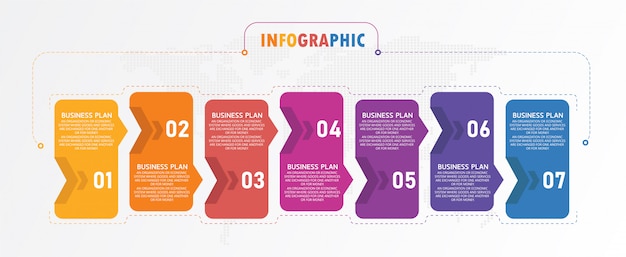 Infographic business and educational diagrams follow the steps that are used to present the presentation along with the study.