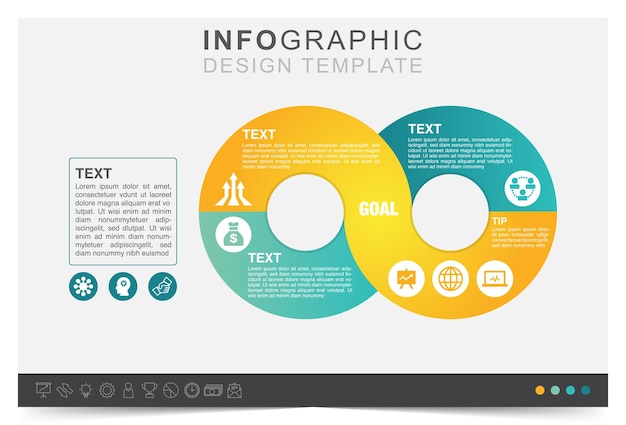 成功目標とアイコンセットへのインフォグラフィックビジネス要素