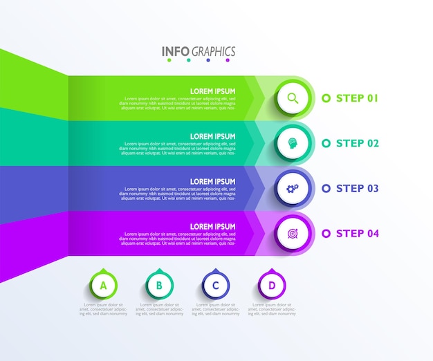 Infographic business icon template design