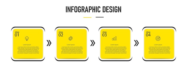 Infographic business number template design