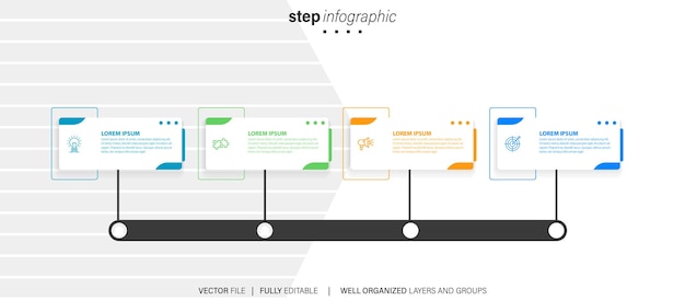 Infographic business options chart banner per il successo aziendale