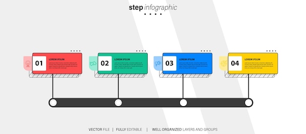 벡터 기업의 성공을 위한 인포그래픽 비즈니스 옵션 차트 배너