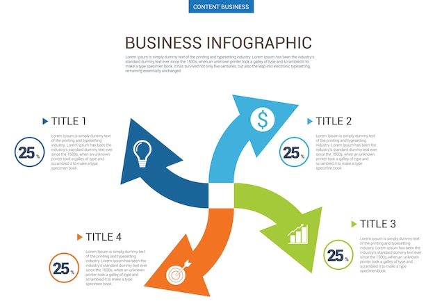 Vector infographic business presentation slide template