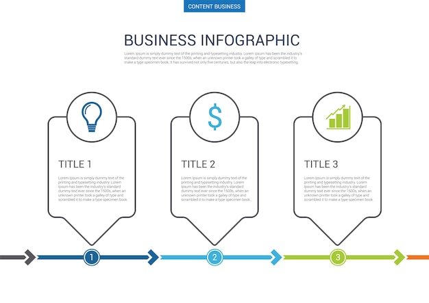 infographic business presentation slide template