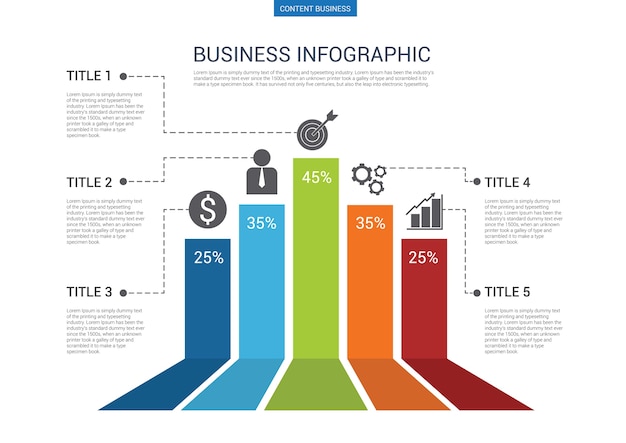 Modello di diapositiva di presentazione aziendale infografica