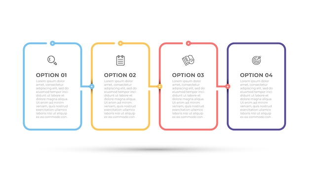 Vector infographic business process template