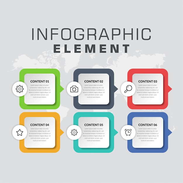 Infografica per modello di progettazione di strategia aziendale