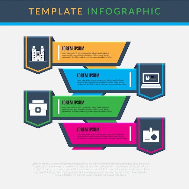 Infographic business template design clean and powerfull presentation