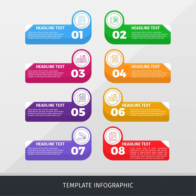 Insegna di punti del modello di affari di infographic