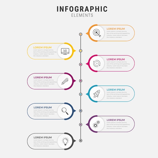 infographic business template with steps