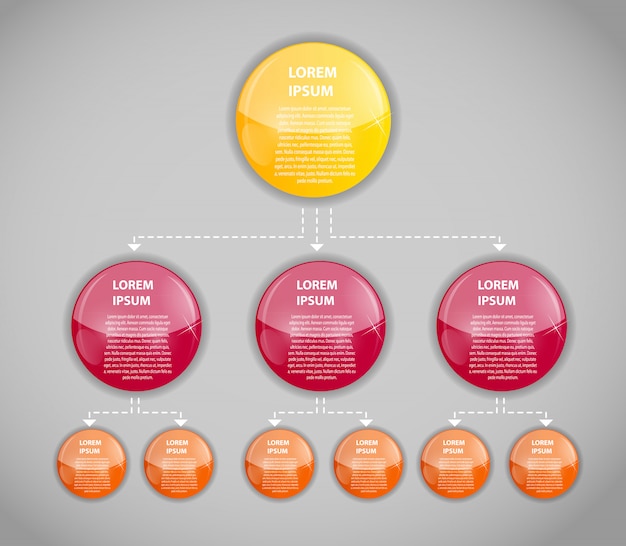 Modello di business infografica con tre passaggi