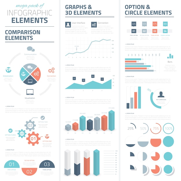 Infographic business vector elementen collectie