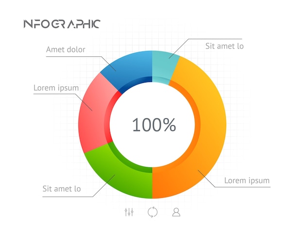 Infographic business workflow chart