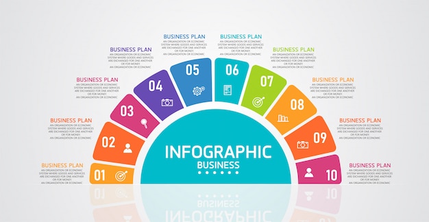 Инфографику можно использовать для процесса, презентации, макета, баннера, графика, слоя