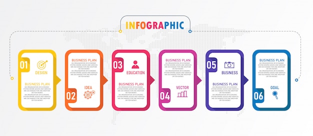 Инфографику можно использовать для процесса презентации, схемы, баннера, графика, слоя