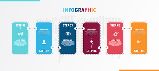 L'infografica può essere utilizzata per il processo di presentazione, il grafico dei dati