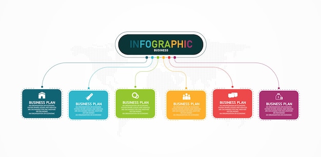 L'infografica può essere utilizzata per processi, presentazioni, layout, banner, grafico informativo