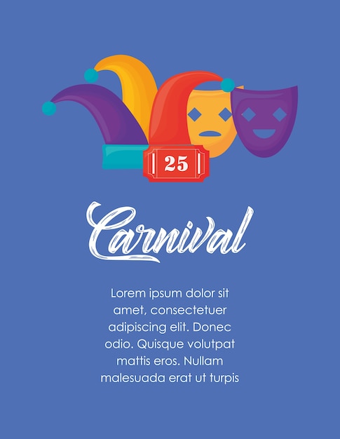 Vettore infografica del concetto di carnevale