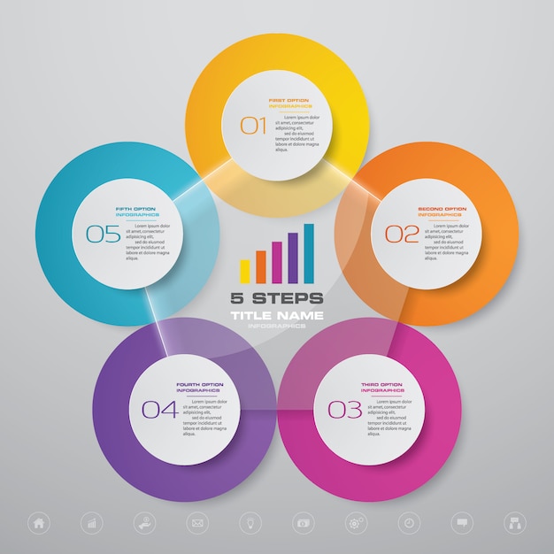 Elemento di design grafico infografica