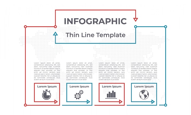 Infographic chart template  4 options.