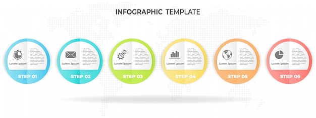 Opzione modello infografica cerchio 6.